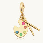 Paint Palette & Brush Charm - Pages & Parcels