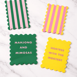 Palm Springs Yellow Mahjong Shufflers Set of 2 - Pages & Parcels