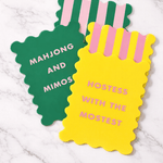 Palm Springs Yellow Mahjong Shufflers Set of 2 - Pages & Parcels