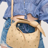 Paloma Studded Straw Crossbody Bag - Pages & Parcels