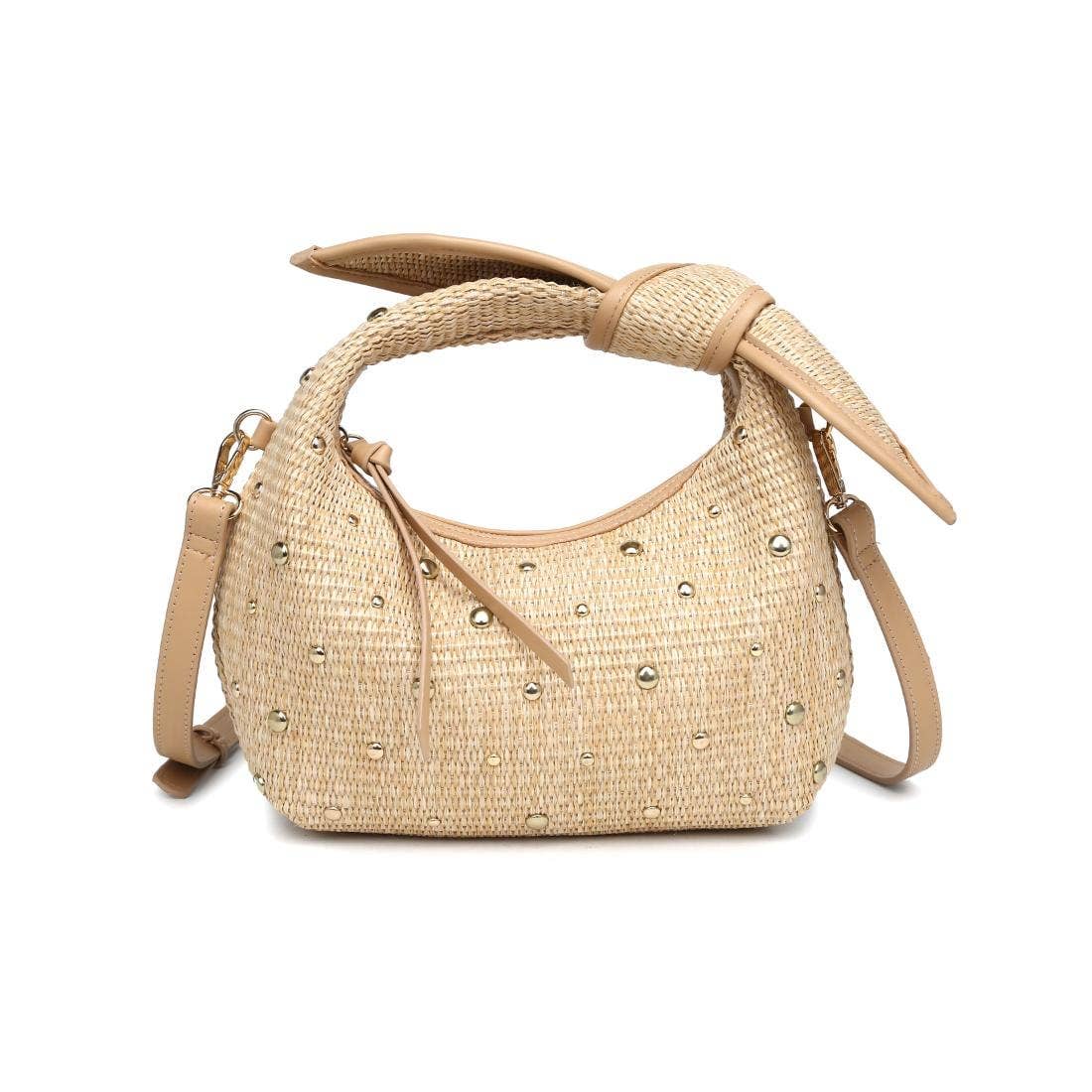 Paloma Studded Straw Crossbody Bag - Pages & Parcels