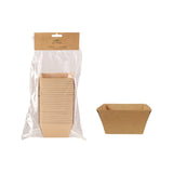 Set of 24 natural paper single-use containers