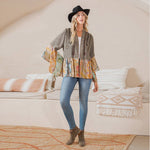 Patchwork Embroidered Kimono Shrug - Pages & Parcels