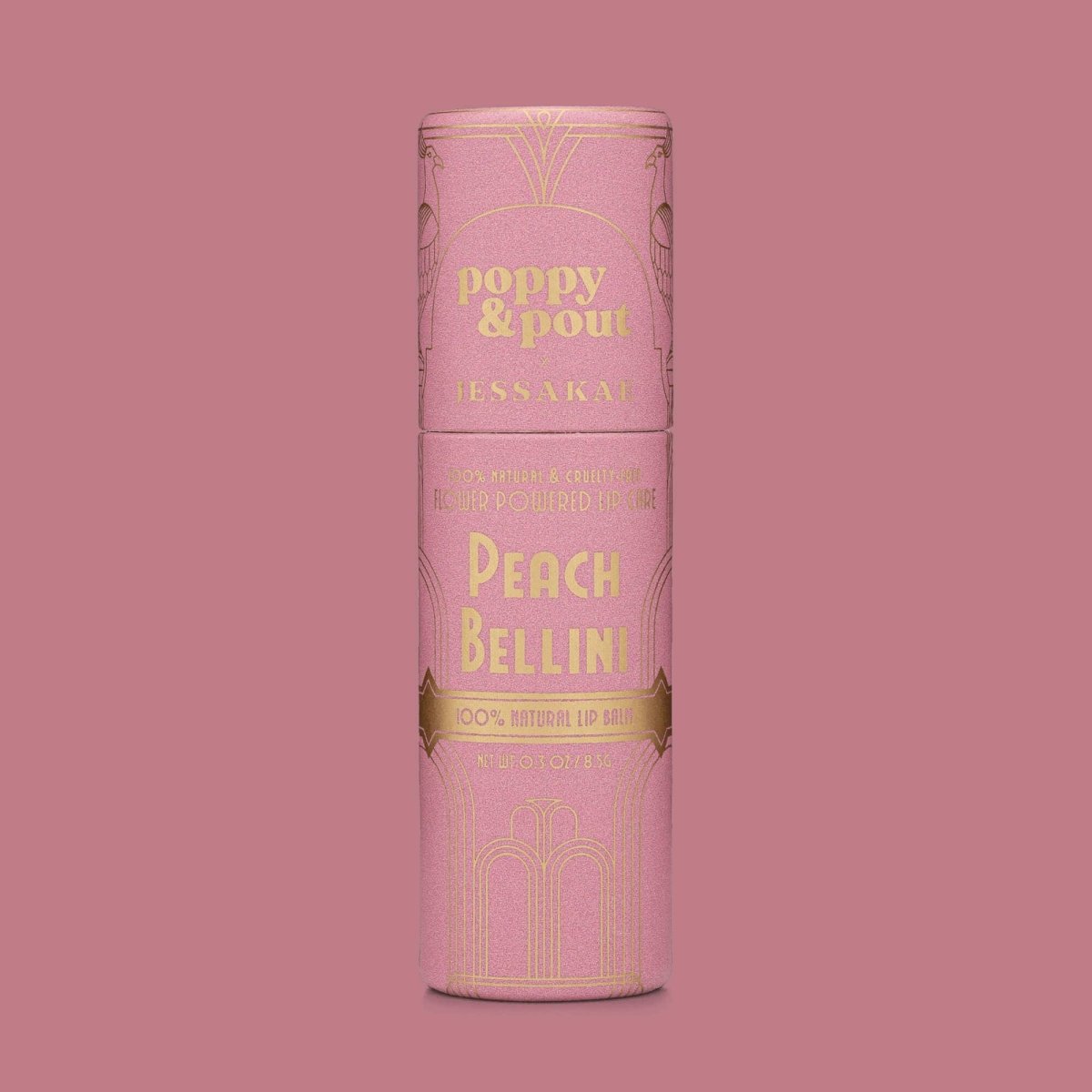 Peach Bellini Lip Balm | Poppy & Pout - Pages & Parcels