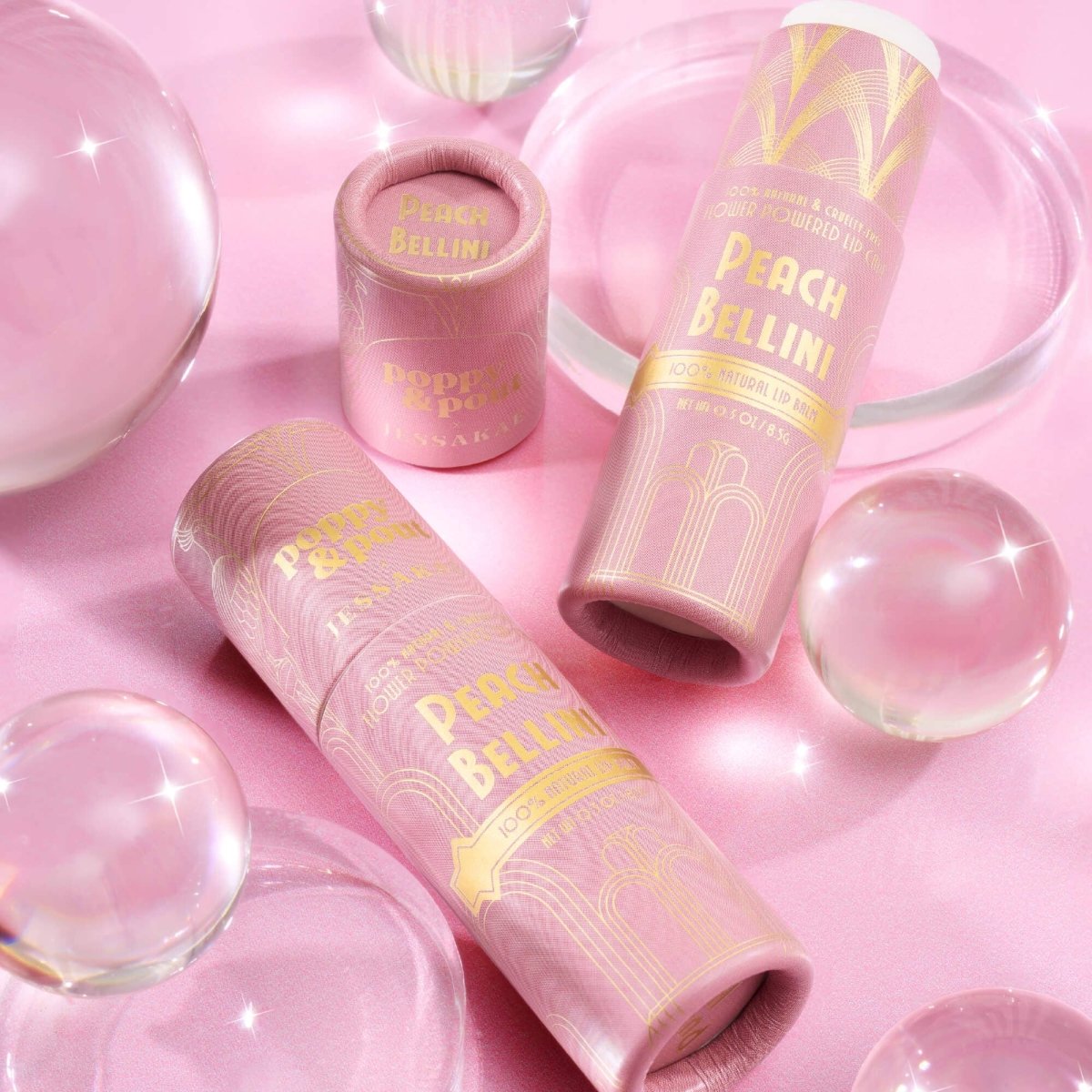 Peach Bellini Lip Balm | Poppy & Pout - Pages & Parcels