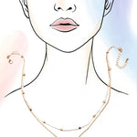 Pearl & Gold Bean Charm Layer Necklace - Pages & Parcels