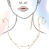 Pearl & Gold Bean Charm Layer Necklace - Pages & Parcels