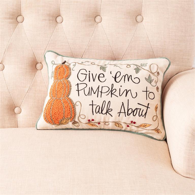 Pillow - Give 'em Pumpkin - Pages & Parcels