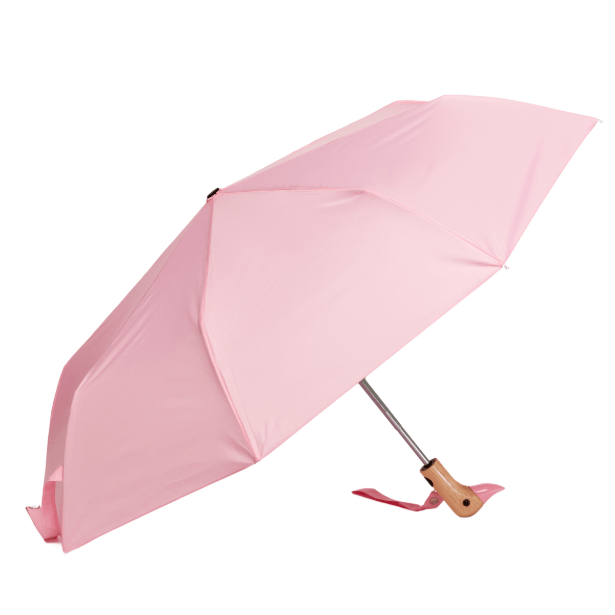 Pink Compact Eco - Friendly Wind Resistant Duck Head Umbrella - Pages & Parcels