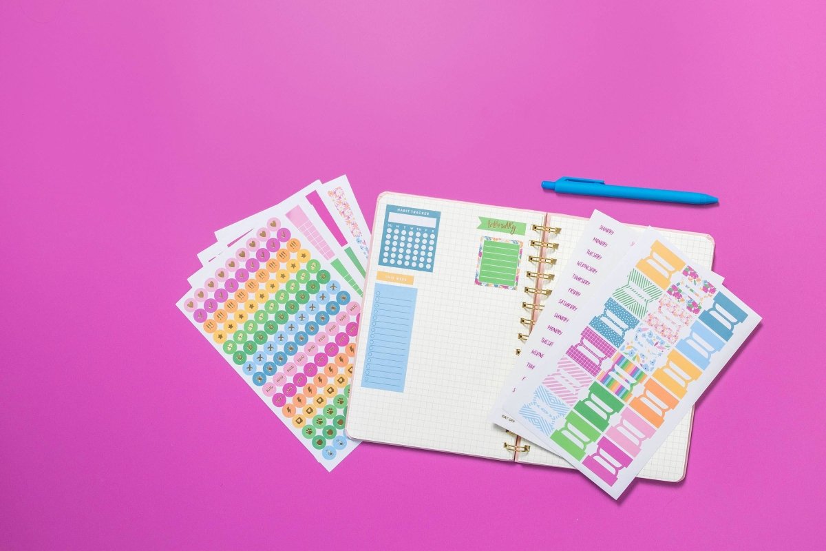 Planner & Calendar Sticker Book – 25 Sheets - Pages & Parcels