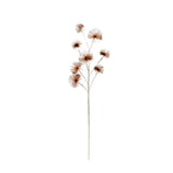 A blush-colored tinsel ball stem