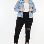 PLUS DENIM JACKET MEDIUM WASH | Kan Can - Pages & Parcels