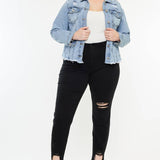 PLUS DENIM JACKET MEDIUM WASH | Kan Can - Pages & Parcels