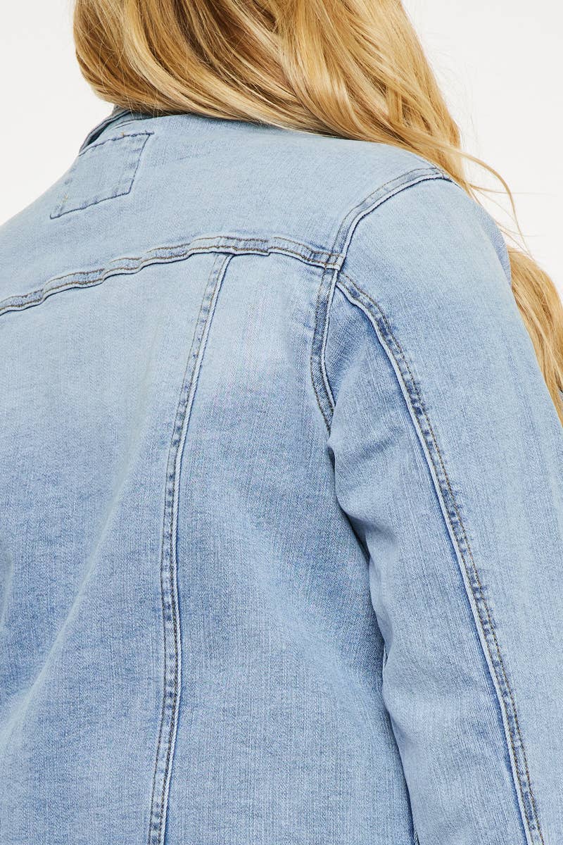PLUS DENIM JACKET MEDIUM WASH | Kan Can - Pages & Parcels