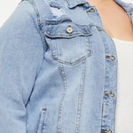PLUS DENIM JACKET MEDIUM WASH | Kan Can - Pages & Parcels
