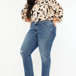 PLUS MID RISE SLIM BOYFRIEND DARK WASH | Kan Can - Pages & Parcels