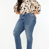 PLUS MID RISE SLIM BOYFRIEND DARK WASH | Kan Can - Pages & Parcels