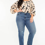 PLUS MID RISE SLIM BOYFRIEND DARK WASH | Kan Can - Pages & Parcels