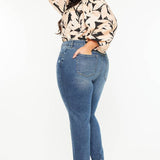 PLUS MID RISE SLIM BOYFRIEND DARK WASH | Kan Can - Pages & Parcels