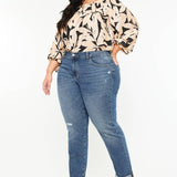 PLUS MID RISE SLIM BOYFRIEND DARK WASH | Kan Can - Pages & Parcels