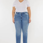 Plus Size High Rise Slim Straight Jeans | Kan Can - Pages & Parcels