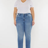 Plus Size High Rise Slim Straight Jeans | Kan Can - Pages & Parcels