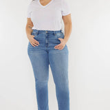 Plus Size High Rise Slim Straight Jeans | Kan Can - Pages & Parcels