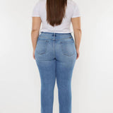 Plus Size High Rise Slim Straight Jeans | Kan Can - Pages & Parcels
