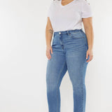 Plus Size High Rise Slim Straight Jeans | Kan Can - Pages & Parcels