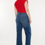 Plus Size High Rise Wide Leg Dark Wash Jeans | Kan C - Pages & Parcels