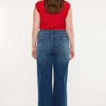 Plus Size High Rise Wide Leg Dark Wash Jeans | Kan C - Pages & Parcels