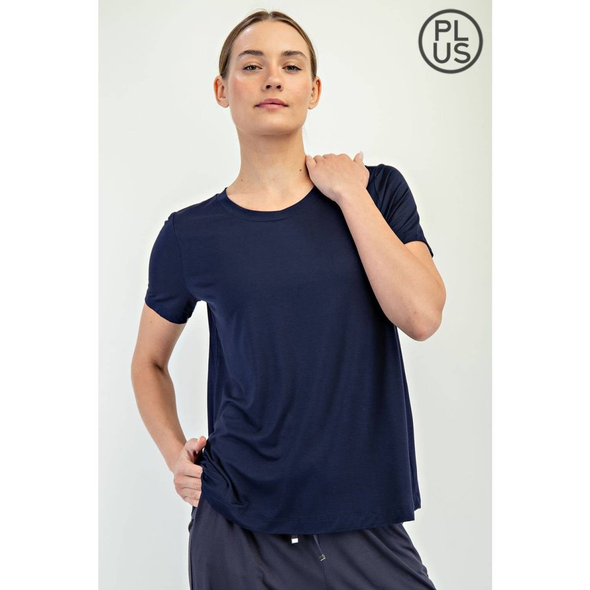 PLUS SIZE VISCOSE MODAL SHORT SLEEVE TOP | Rae Mode - Pages & Parcels