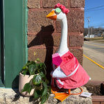 Porch goose in a relaxation time outfit