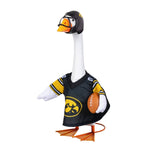 Porch goose in a University of Iowa sports uniform