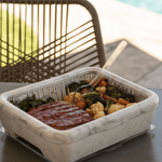 Premium Set - Pan Frame w/ Lid & Hot or Cold Gel Pack - Marble - Pages & Parcels