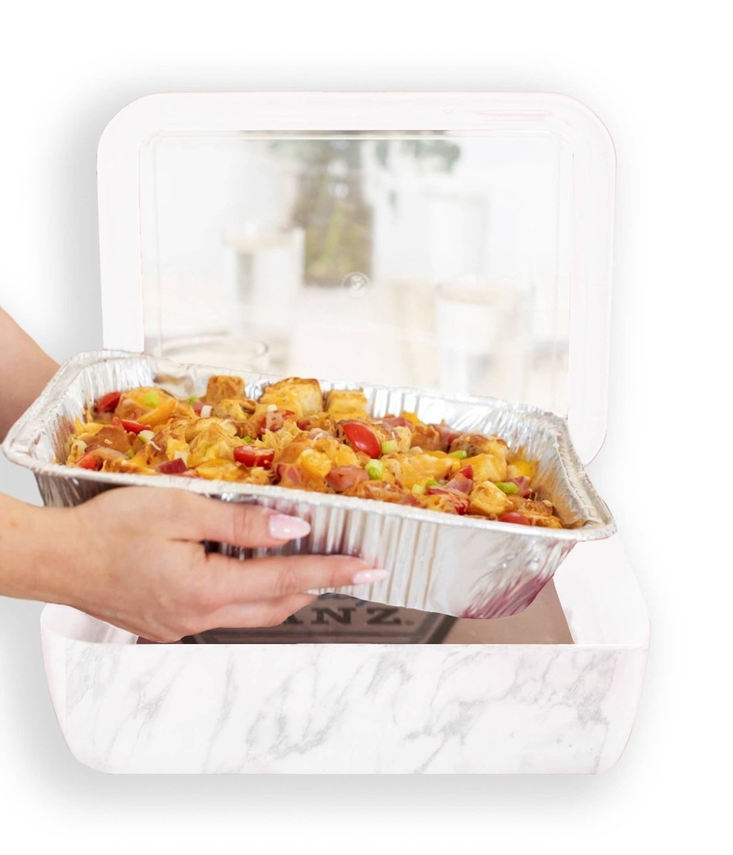 Premium Set - Pan Frame w/ Lid & Hot or Cold Gel Pack - Marble - Pages & Parcels