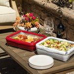 Premium Set - Pan Frame w/ Lid & Hot or Cold Gel Pack - Marble - Pages & Parcels