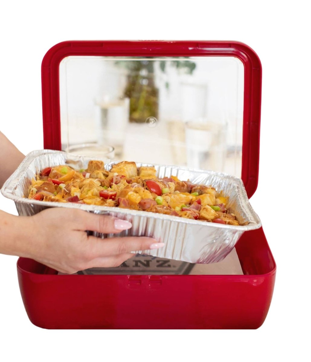 Premium Set - Pan Frame w/ Lid & Hot or Cold Gel Pack - Red - Pages & Parcels