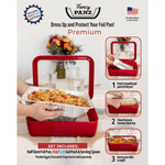 Premium Set - Pan Frame w/ Lid & Hot or Cold Gel Pack - Red - Pages & Parcels