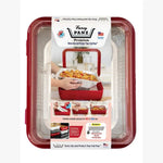 Premium Set - Pan Frame w/ Lid & Hot or Cold Gel Pack - Red - Pages & Parcels