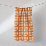 Pumpkin Check Bar Towel - Pages & Parcels