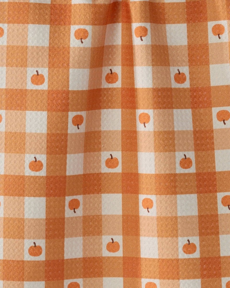 Pumpkin Check Bar Towel - Pages & Parcels