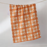Pumpkin Check Tea Towel - Pages & Parcels
