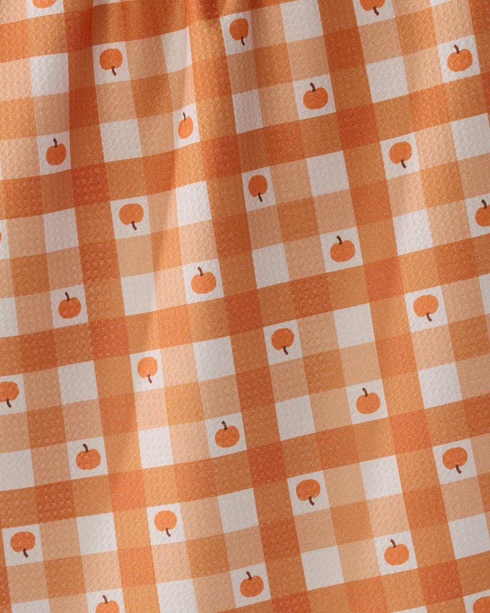 Pumpkin Check Tea Towel - Pages & Parcels
