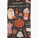 Pumpkin Spice Latte Tea Towel - Pages & Parcels