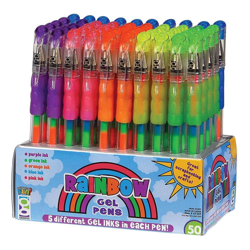 Rainbow Gel Pen 50 / Dsp - Pages & Parcels