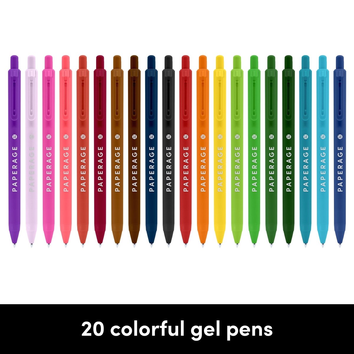 Rainbow Pens Gel Retractable 20pk | Paper Rage - Pages & Parcels