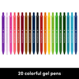 Rainbow Pens Gel Retractable 20pk | Paper Rage - Pages & Parcels