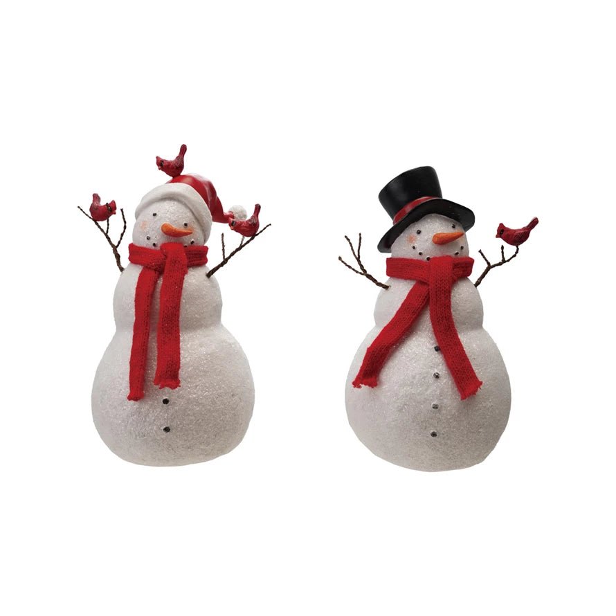 Resin Snowman with Birds - Pages & Parcels