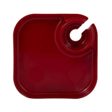 Reusable Party Plates w/ Beverage Holder - Set of 4 - Red - Pages & Parcels